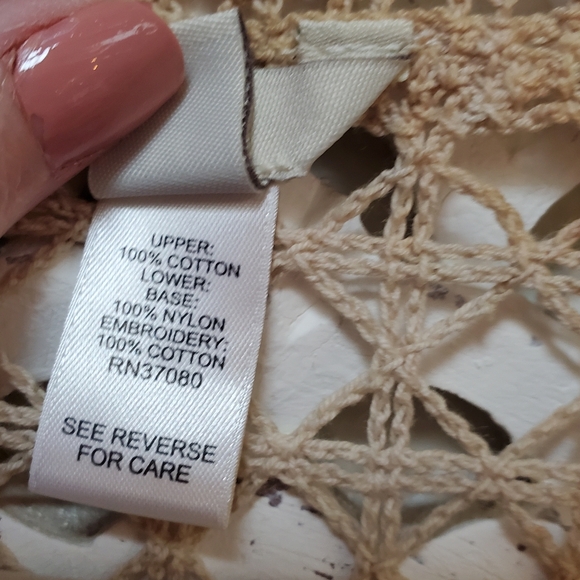 Tea Dyed Battenberg Lace And Floral Lace Boho Vest Size Medium - Picture 6 of 10